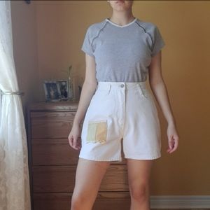 Vintage Patchwork Mom Shorts